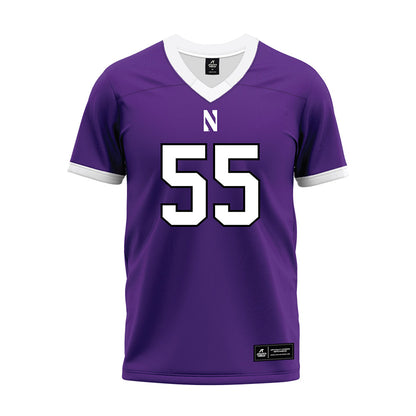 Northwestern - NCAA Football : Dylan Roberts - Purple Premium Football Jersey-0