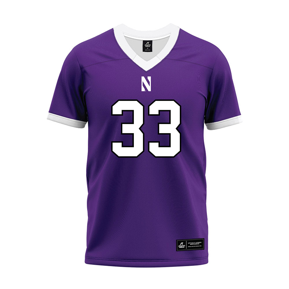 Northwestern - NCAA Football : Braydon Brus - Purple Premium Football Jersey