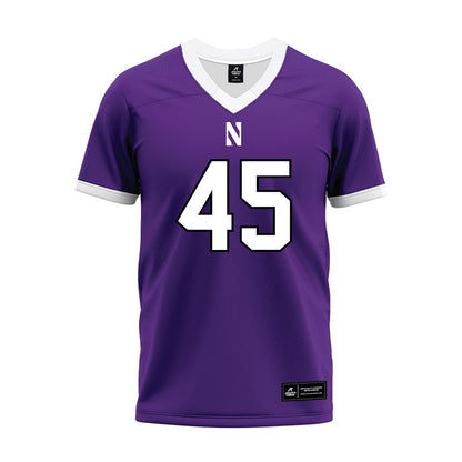 Northwestern - NCAA Football : Jack Sadowsky V - Purple Premium Football Jersey-0