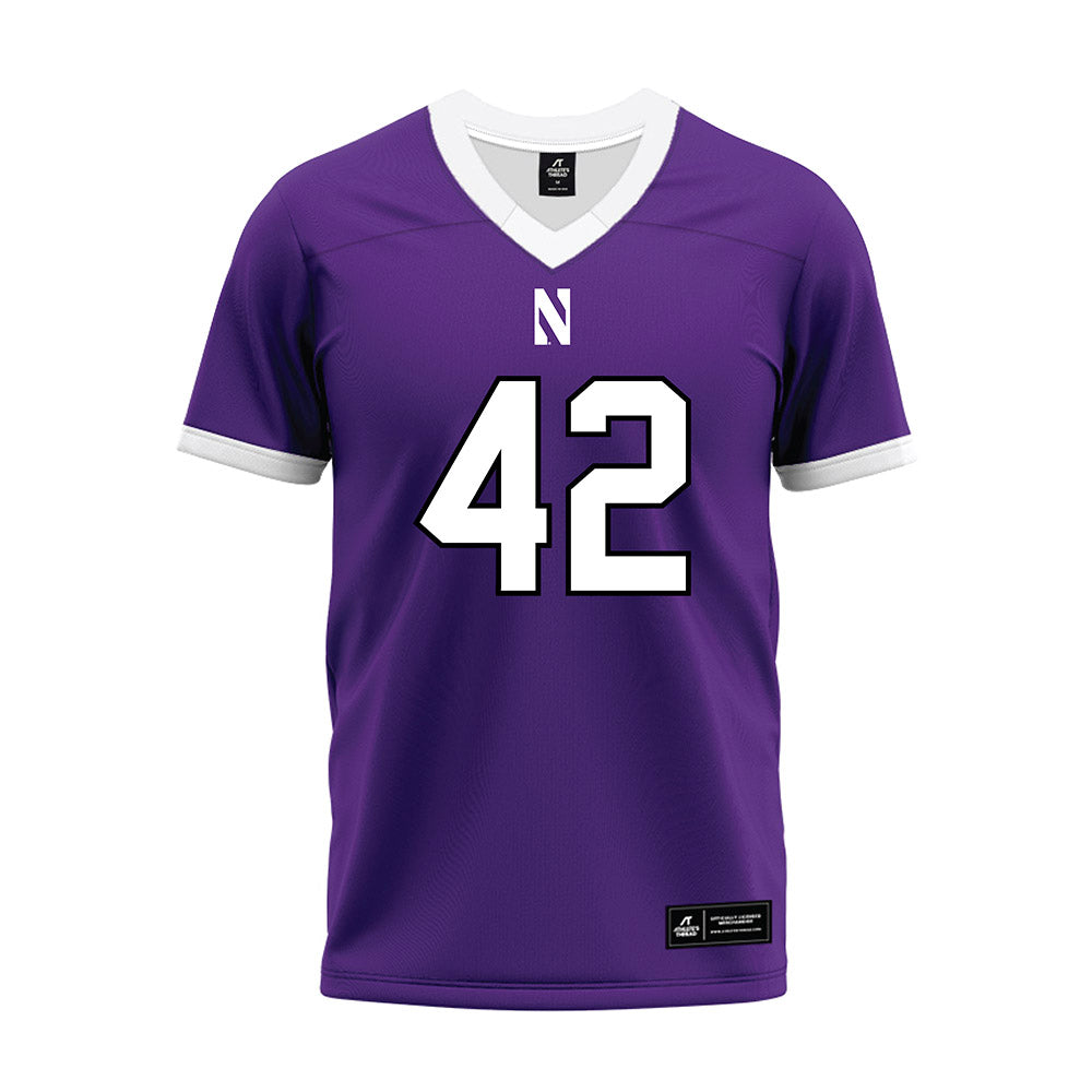 Northwestern - NCAA Football : Nigel Glover - Purple Premium Football Jersey-0