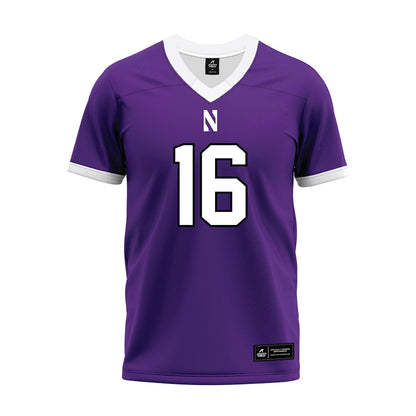 Northwestern - NCAA Football : J.J. Lewis - Purple Premium Football Jersey-0