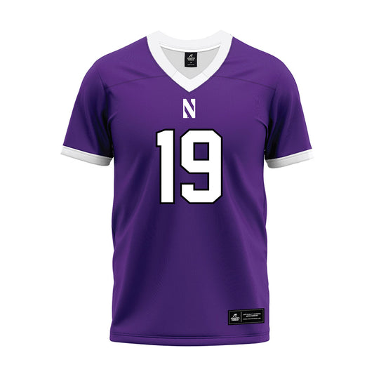 Northwestern - NCAA Football : J.J. Lewis - Purple Premium Football Jersey-0