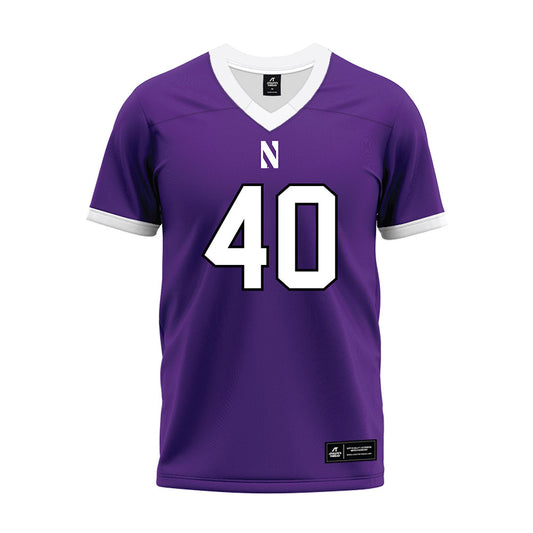 Northwestern - NCAA Football : Jason Reynolds II - Purple Premium Football Jersey-0