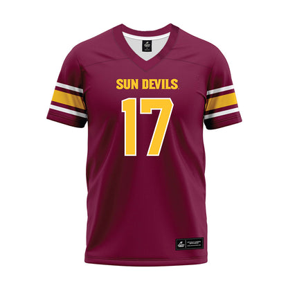 Arizona State - NCAA Football : Michael "Butter" Tollefson - Maroon Premium Football Jersey-0