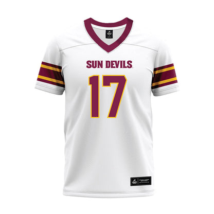 Arizona State - NCAA Football : Michael "Butter" Tollefson - White Premium Football Jersey-0