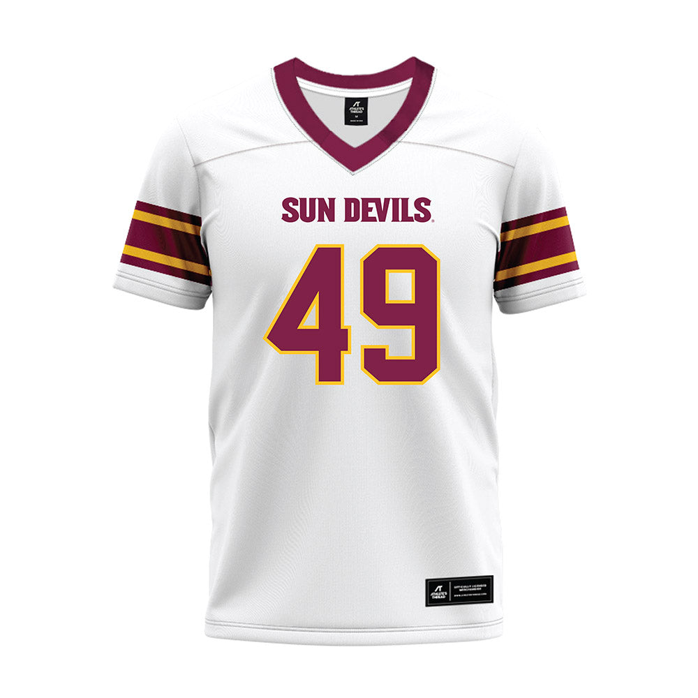 Arizona State - NCAA Football : Prayer Young-Blackgoat - White Premium Football Jersey-0