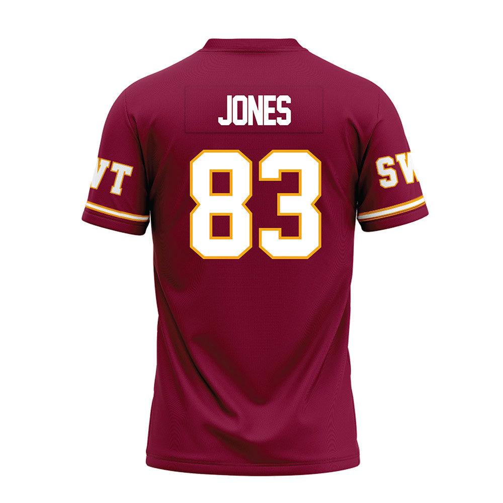 Texas State - NCAA Football : Jonah Jones - Maroon Premium Football Jersey-1