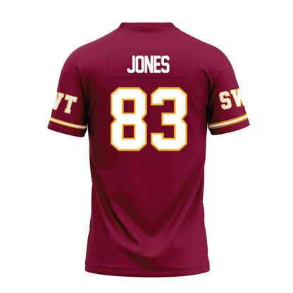 Texas State - NCAA Football : Jonah Jones - Maroon Premium Football Jersey-1