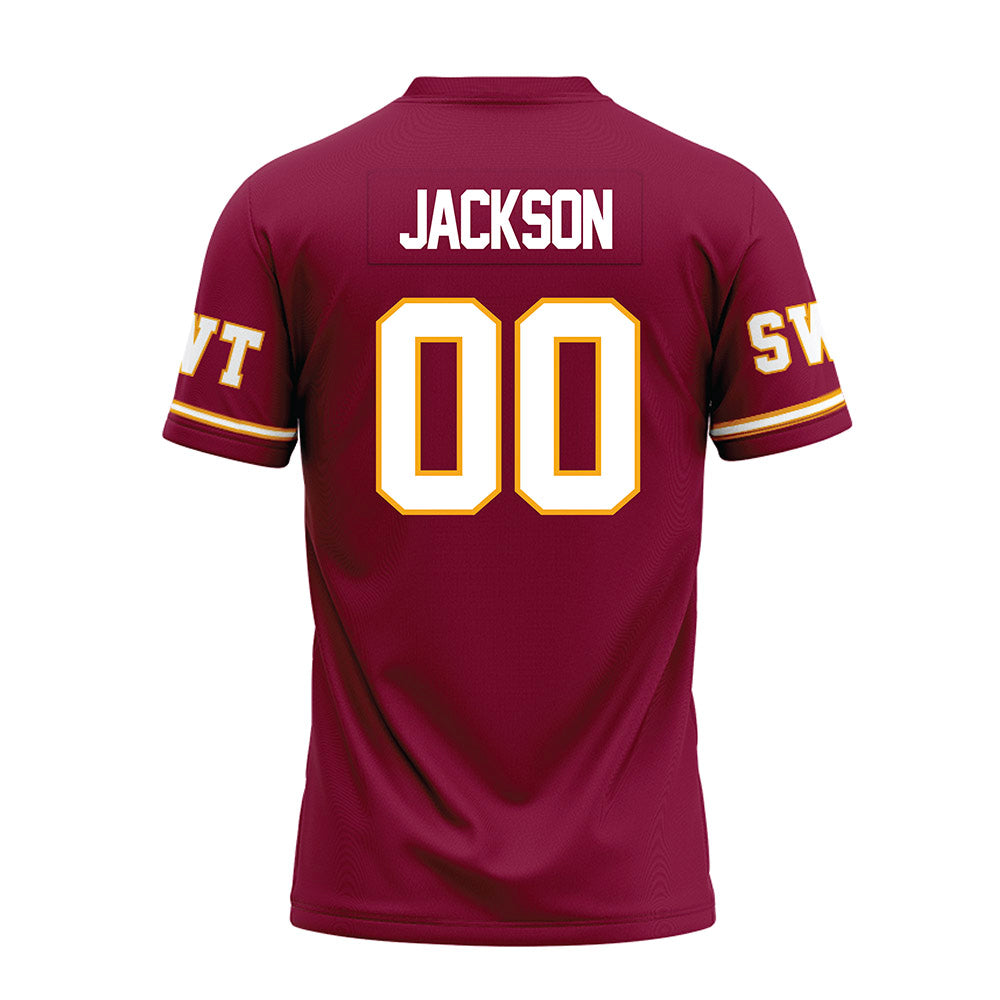 Texas State - NCAA Football : Davian Jackson - Maroon Premium Football Jersey-1