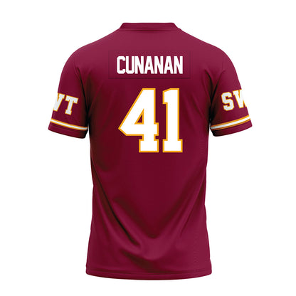 Texas State - NCAA Football : Dylan Cunanan - Maroon Premium Football Jersey-1