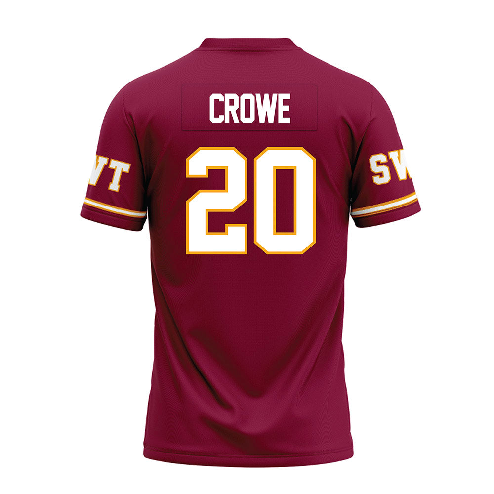 Texas State - NCAA Football : Dameon Crowe - Maroon Premium Football Jersey-1