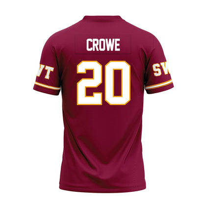 Texas State - NCAA Football : Dameon Crowe - Maroon Premium Football Jersey-1