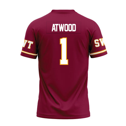 Texas State - NCAA Football : Amarion Atwood - Maroon Premium Football Jersey-1