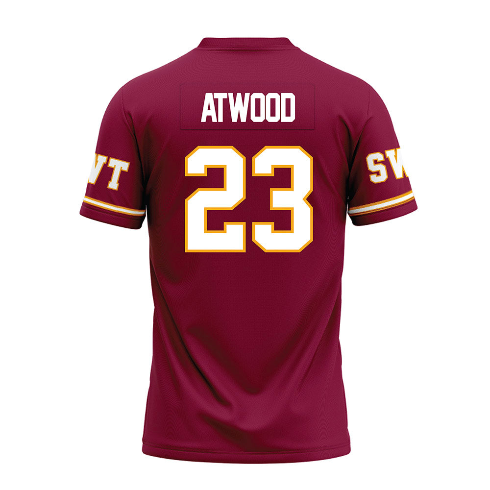 Texas State - NCAA Football : Amarion Atwood - Maroon Premium Football Jersey-1