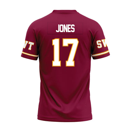 Texas State - NCAA Football : chris jones - Maroon Premium Football Jersey-1