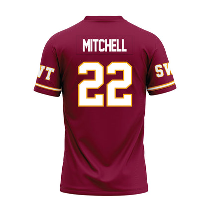 Texas State - NCAA Football : Will Mitchell - Maroon Premium Football Jersey-1
