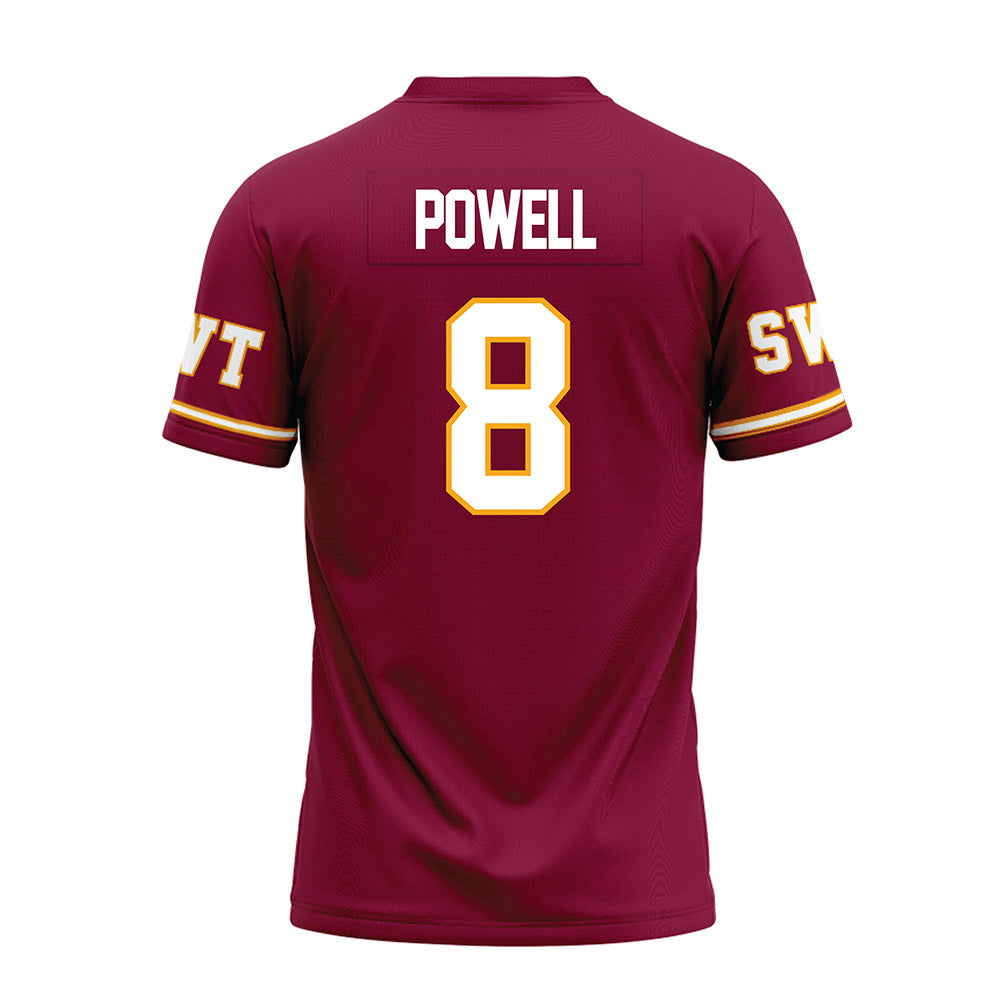 Texas State - NCAA Football : Cordarian Powell - Maroon Premium Football Jersey-1