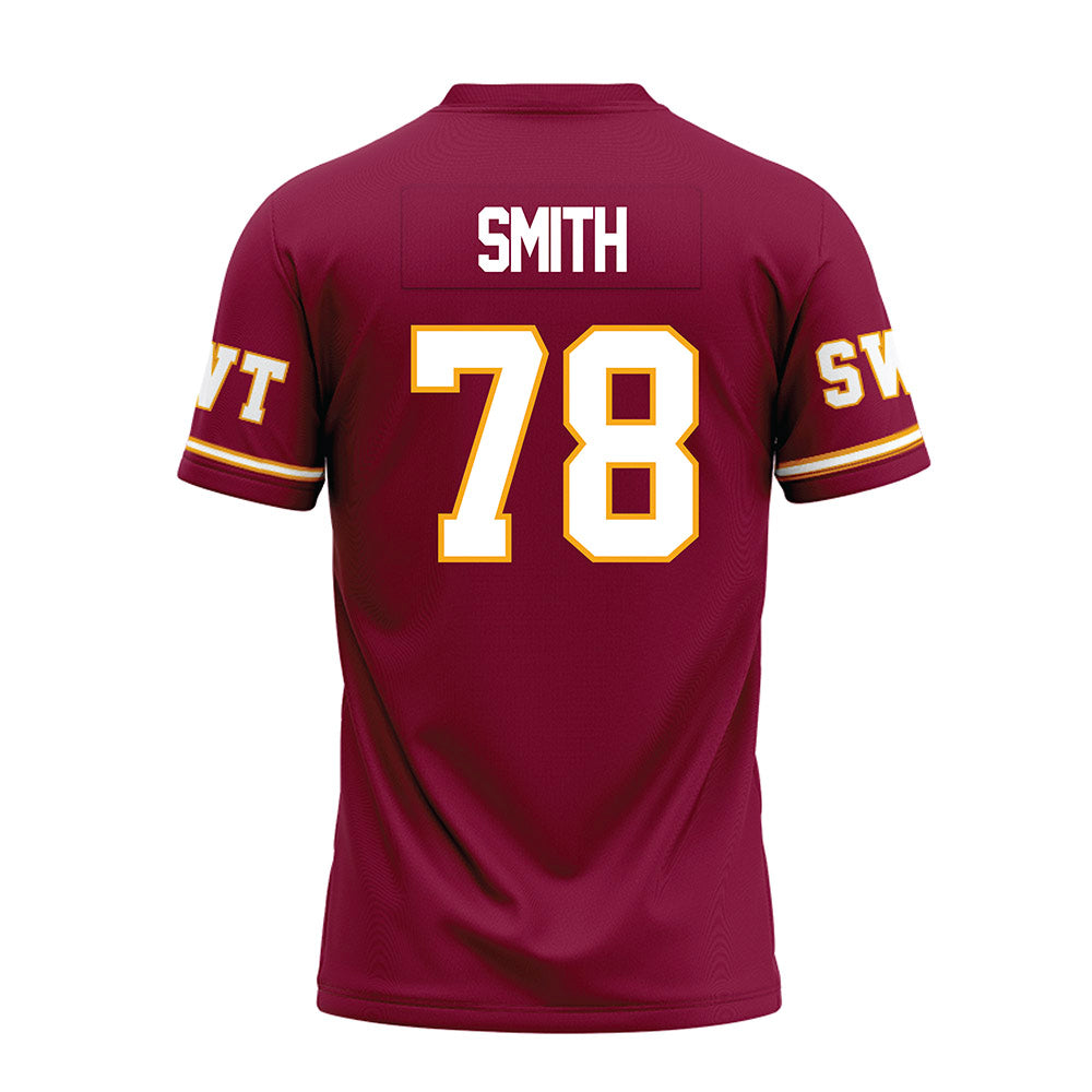 Texas State - NCAA Football : Amari Smith - Maroon Premium Football Jersey-1