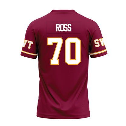 Texas State - NCAA Football : Ameer Ross - Maroon Premium Football Jersey-1