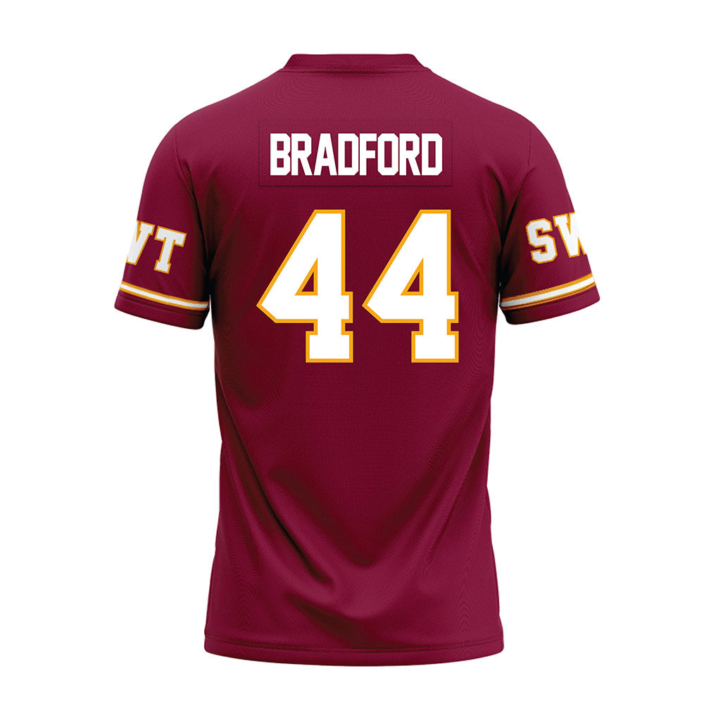 Texas State - NCAA Football : Phillip Bradford - Maroon Premium Football Jersey-1