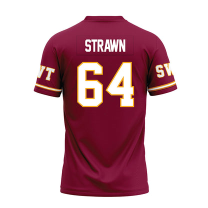 Texas State - NCAA Football : Dorion Strawn - Maroon Premium Football Jersey
