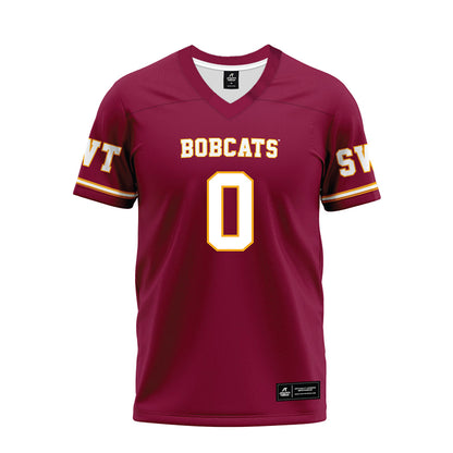 Texas State - NCAA Football : Taji Atkins - Maroon Premium Football Jersey-0