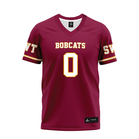 Texas State - NCAA Football : Taji Atkins - Maroon Premium Football Jersey-0