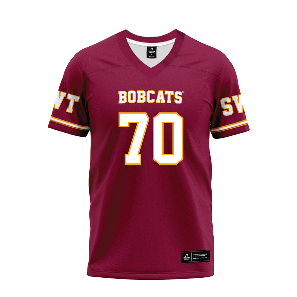 Texas State - NCAA Football : Ameer Ross - Maroon Premium Football Jersey-0