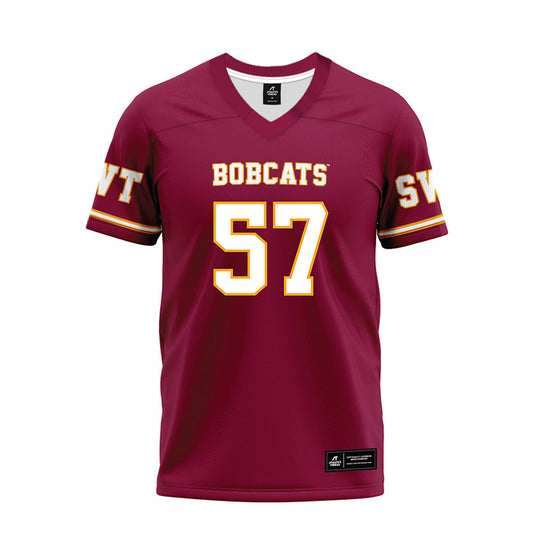 Texas State - NCAA Football : Lincoln Petitjean - Maroon Premium Football Jersey-0