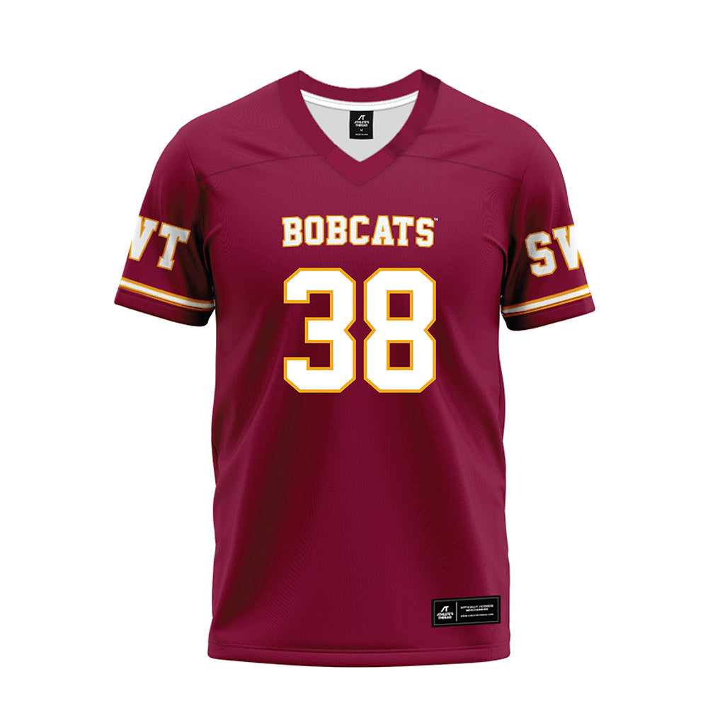 Texas State - NCAA Football : David Nunez - Maroon Premium Football Jersey-0