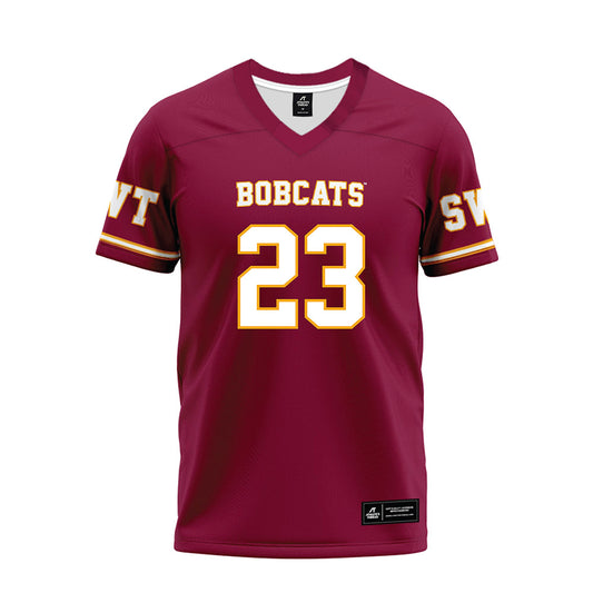 Texas State - NCAA Football : Darius Davis - Maroon Premium Football Jersey-0