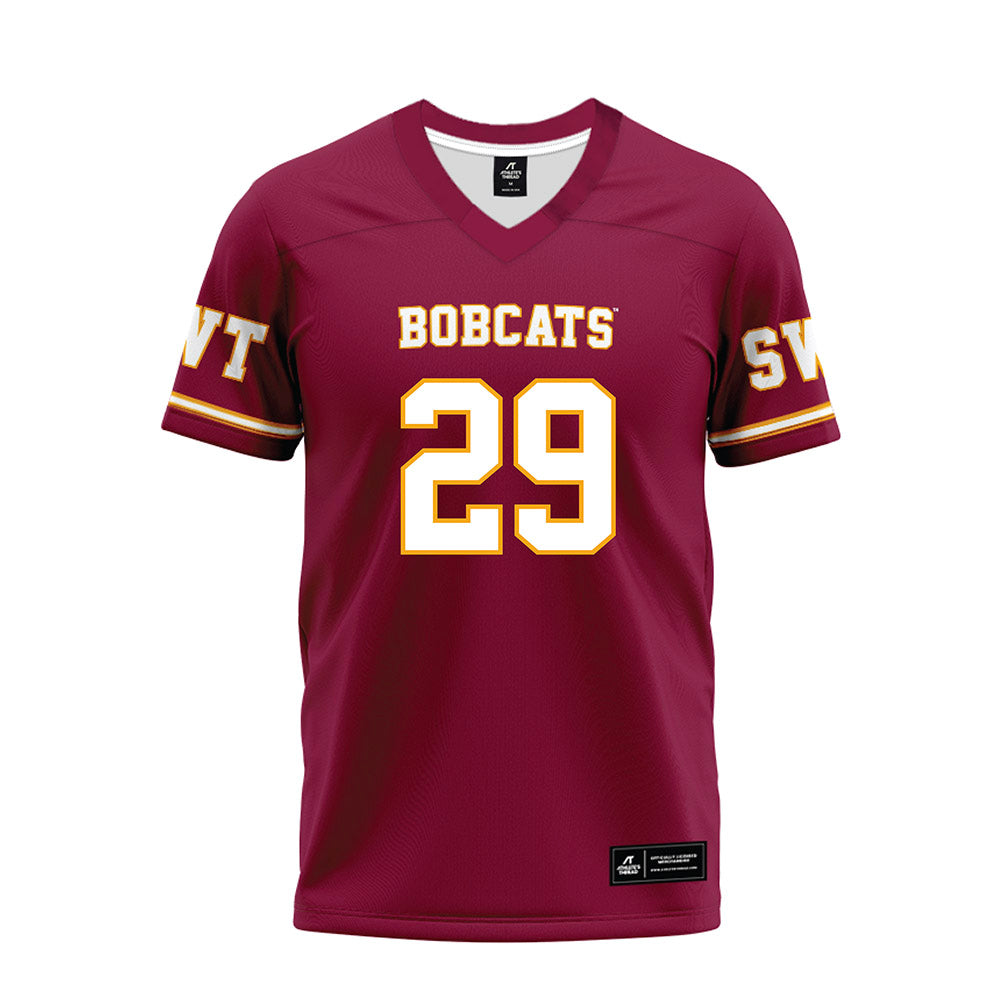 Texas State - NCAA Football : Greg Gipson - Maroon Premium Football Jersey-0