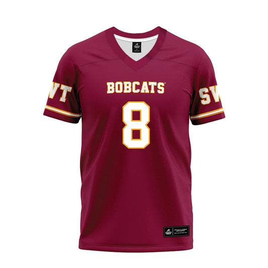 Texas State - NCAA Football : Brad Jackson - Maroon Premium Football Jersey-0