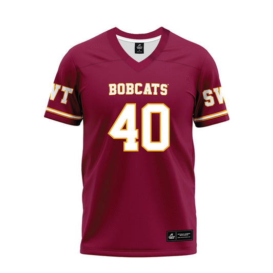 Texas State - NCAA Football : Simeon Garner - Maroon Premium Football Jersey-0