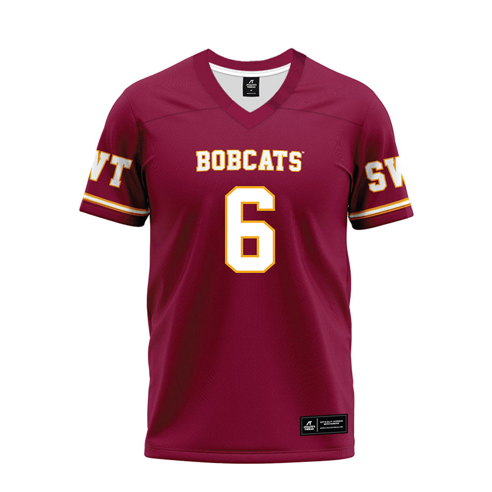 Texas State - NCAA Football : Jo’Laison Landry - Maroon Premium Football Jersey-0
