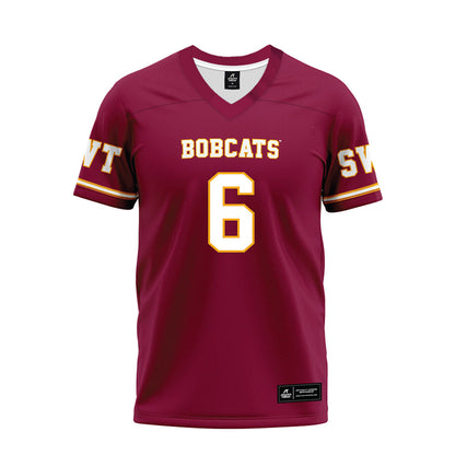 Texas State - NCAA Football : Jo’Laison Landry - Maroon Premium Football Jersey-0