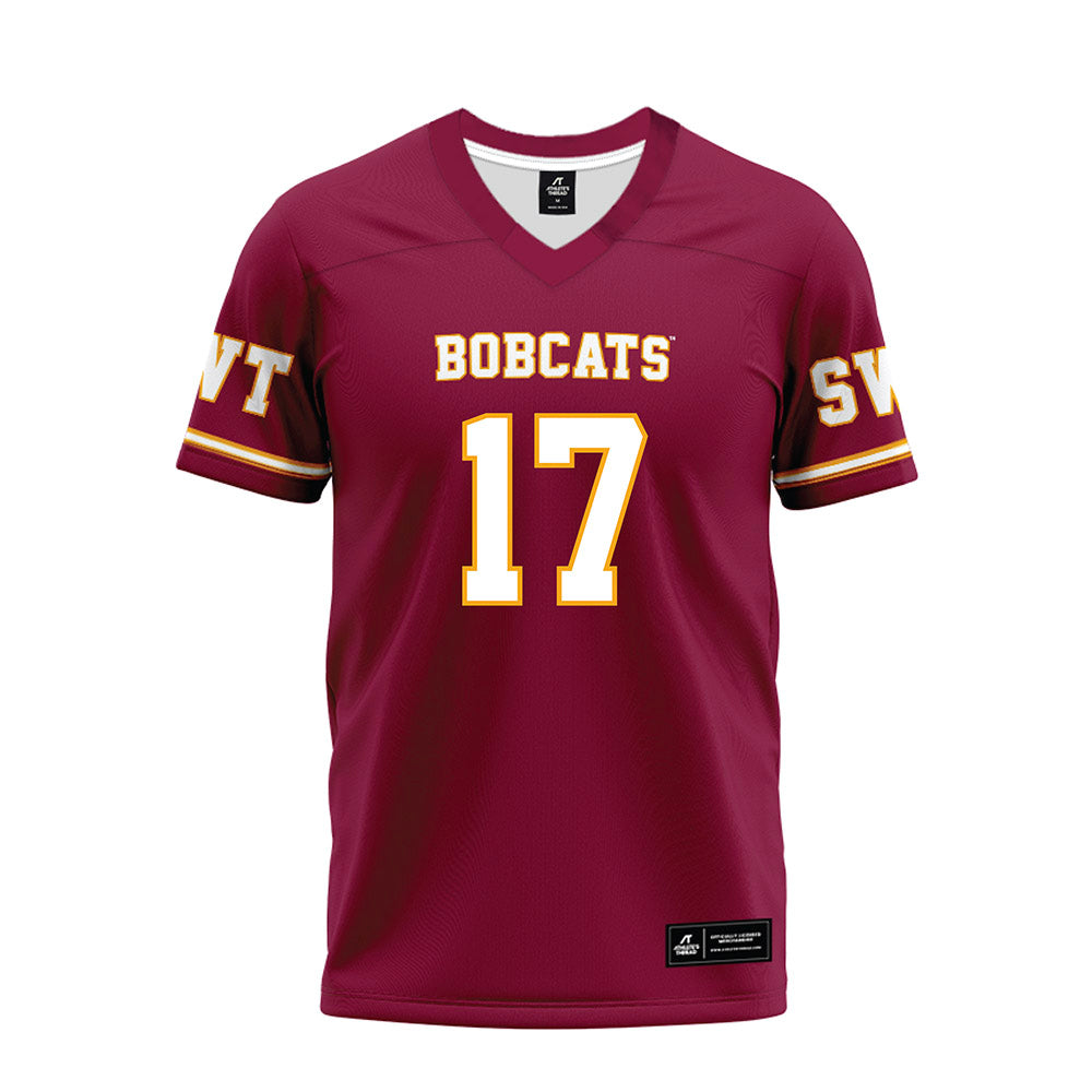 Texas State - NCAA Football : Gavin Parkhurst - Maroon Premium Football Jersey-0