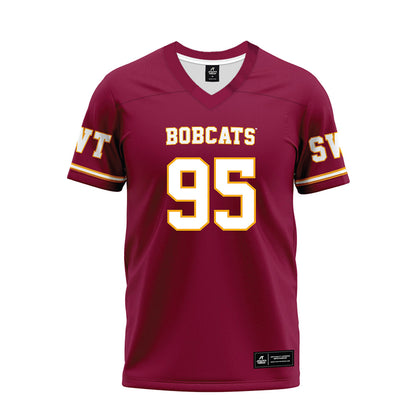 Texas State - NCAA Football : Jaylen Harris - Maroon Premium Football Jersey-0
