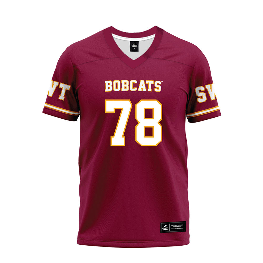 Texas State - NCAA Football : Amari Smith - Maroon Premium Football Jersey-0