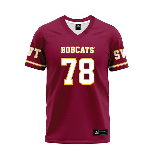 Texas State - NCAA Football : Amari Smith - Maroon Premium Football Jersey-0
