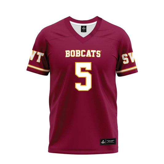 Texas State - NCAA Football : Dj Jackson - Maroon Premium Football Jersey
