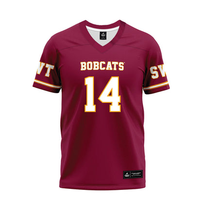 Texas State - NCAA Football : Jayden Bradley - Maroon Premium Football Jersey-0