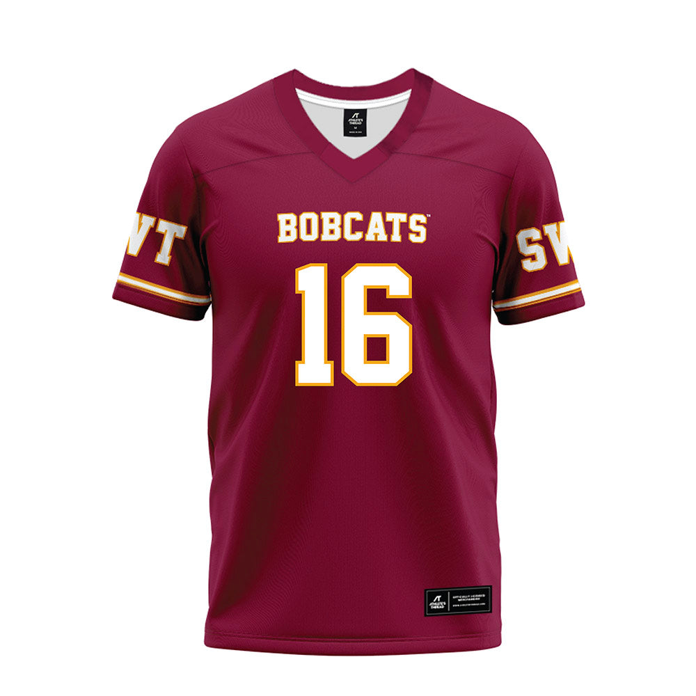 Texas State - NCAA Football : Terrence Cooks II - Maroon Premium Football Jersey-0