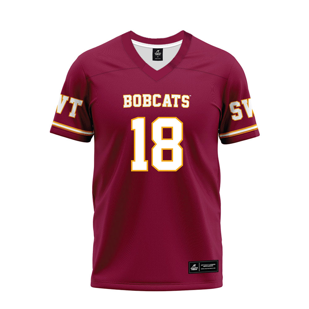Texas State - NCAA Football : Ty Stamey - Maroon Premium Football Jersey-0