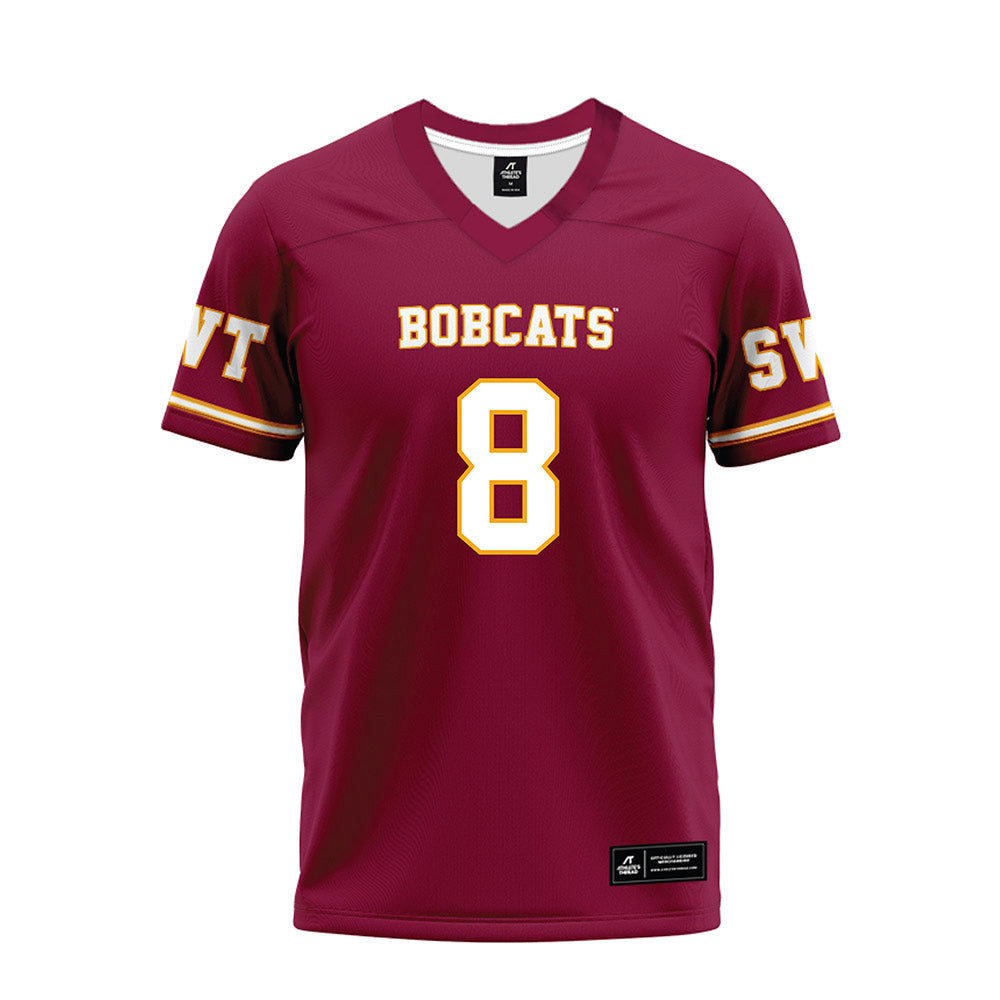 Texas State - NCAA Football : Cordarian Powell - Maroon Premium Football Jersey-0