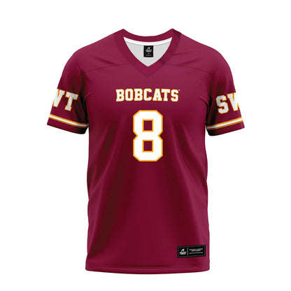 Texas State - NCAA Football : Cordarian Powell - Maroon Premium Football Jersey-0