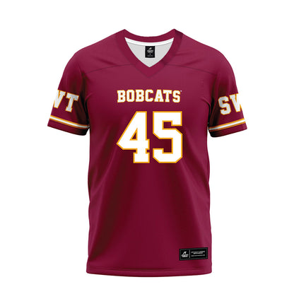Texas State - NCAA Football : Cole Nilles - Maroon Premium Football Jersey-0