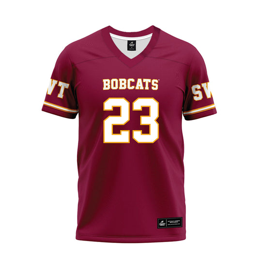 Texas State - NCAA Football : Amarion Atwood - Maroon Premium Football Jersey-0