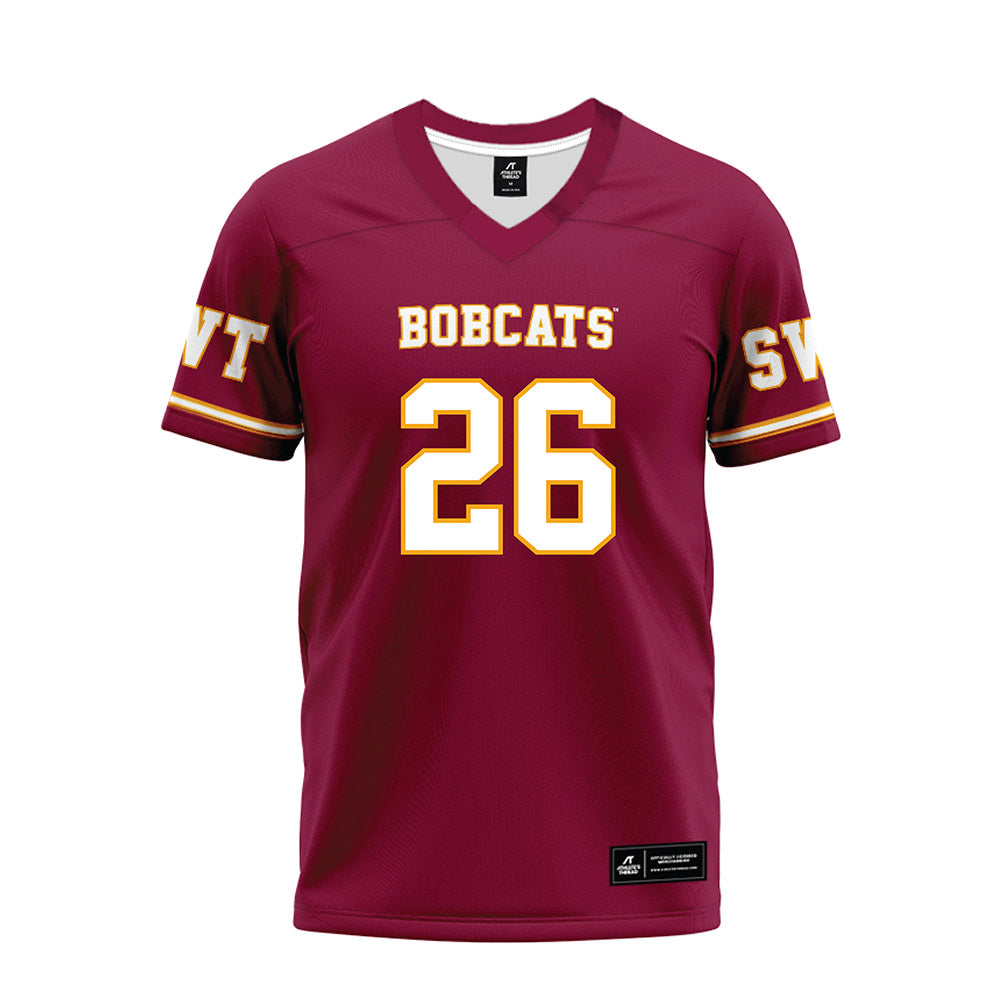 Texas State - NCAA Football : Michael Boudoin III - Maroon Premium Football Jersey