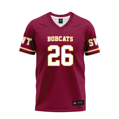 Texas State - NCAA Football : Michael Boudoin III - Maroon Premium Football Jersey